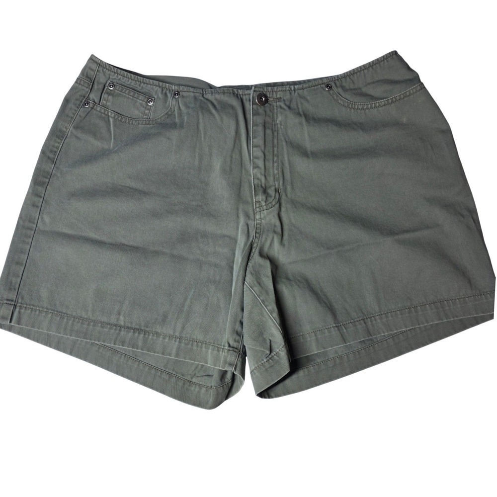 Venezia Jeans Clothing Co Women's Olive Green‎ Cotton Casual Shorts Size 16